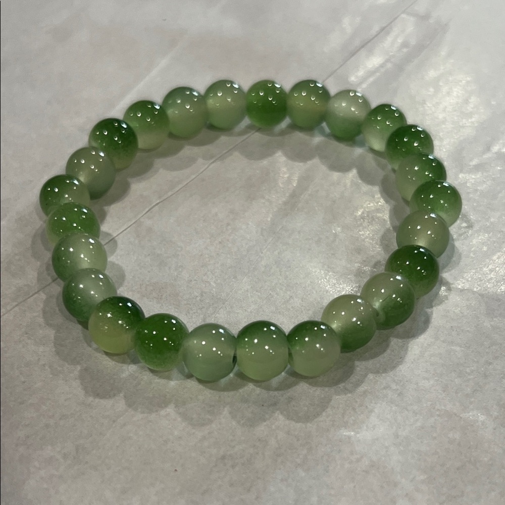 Chic Green Ombre Beaded Bracelet